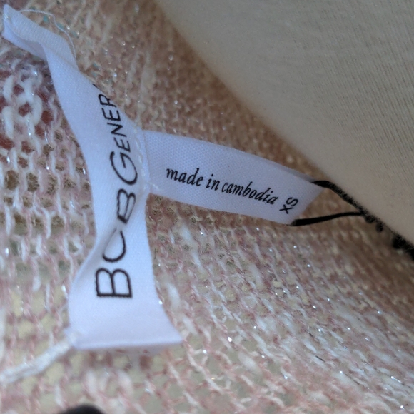 BCBGenerationTwist Tie Knot Long Sleeve Sweater Heather Xs Small New - Picture 3 of 5